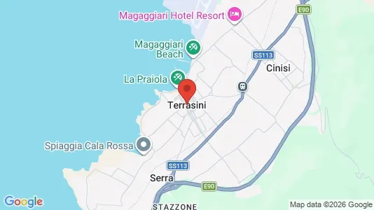 Apartments for rent i Terrasini - kort over placeringen
