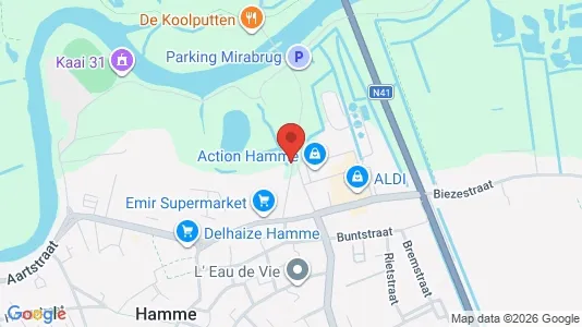 Apartments for rent i Hamme - kort over placeringen