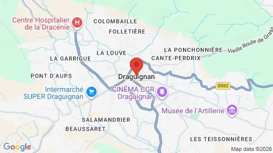 Houses for rent i Draguignan - kort over placeringen