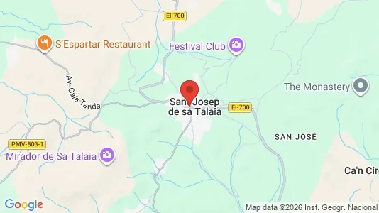 Apartments for rent i Sant Josep de sa Talaia - kort over placeringen