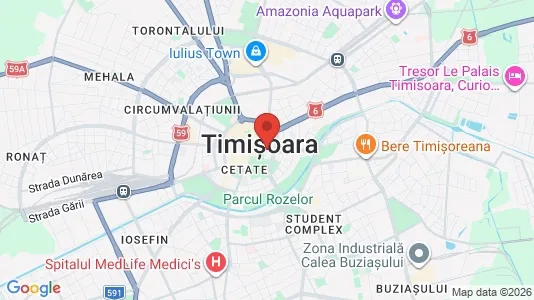 Apartments for rent i Timişoara - kort over placeringen