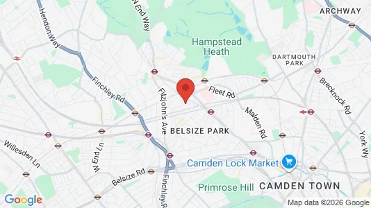 Apartments for rent i London NW3 - kort over placeringen