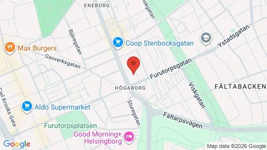 Apartments for rent i Helsingborg - kort over placeringen