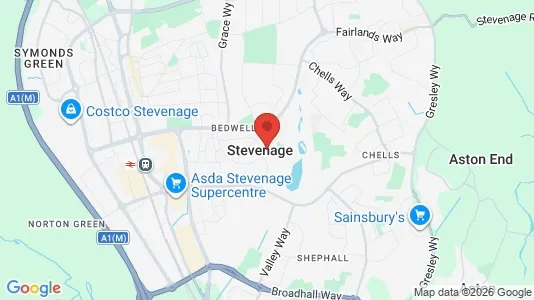 Houses for rent i Stevenage - Hertfordshire - kort over placeringen