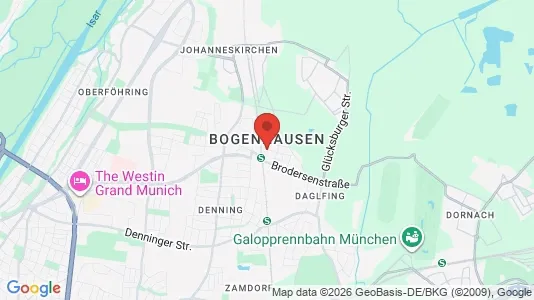 Apartments for rent i Munich Bogenhausen - kort over placeringen