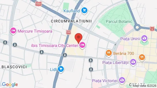 Apartments for rent i Timişoara - kort over placeringen