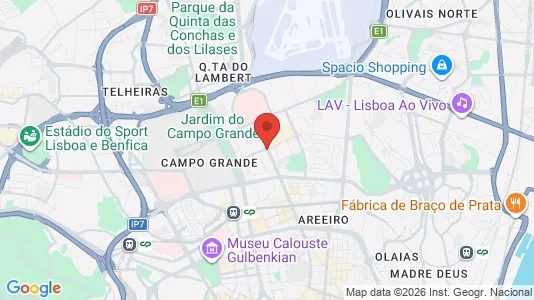 Apartments for rent i Lisboa Alvalade - kort over placeringen