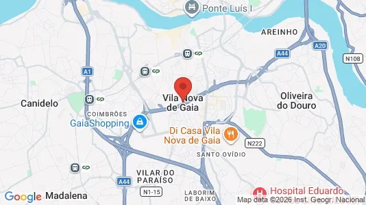 Apartments for rent i Vila Nova de Gaia - kort over placeringen