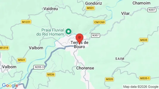 Apartments for rent i Terras de Bouro - kort over placeringen