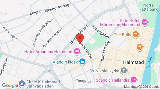 Apartments for rent i Halmstad - kort over placeringen