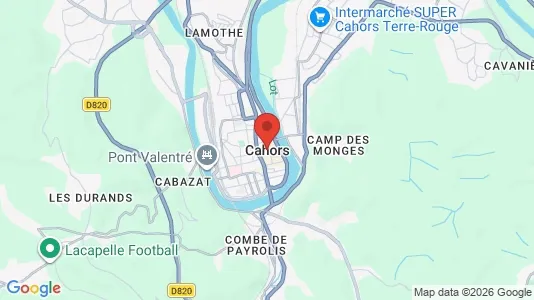 Houses for rent i Cahors - kort over placeringen