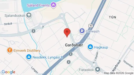 Apartments for rent i Garðabær - kort over placeringen