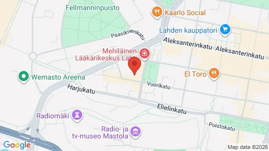 Apartments for rent i Lahti - kort over placeringen