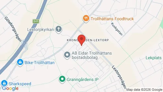 Apartments for rent i Trollhättan - kort over placeringen