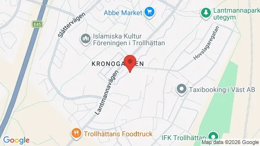 Apartments for rent i Trollhättan - kort over placeringen
