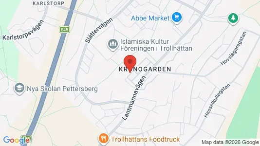 Apartments for rent i Trollhättan - kort over placeringen