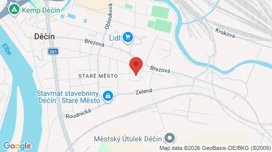 Apartments for rent i Děčín - kort over placeringen