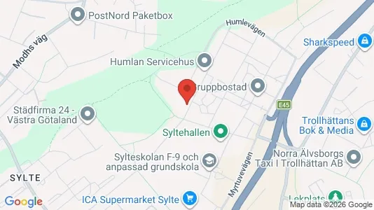 Apartments for rent i Trollhättan - kort over placeringen