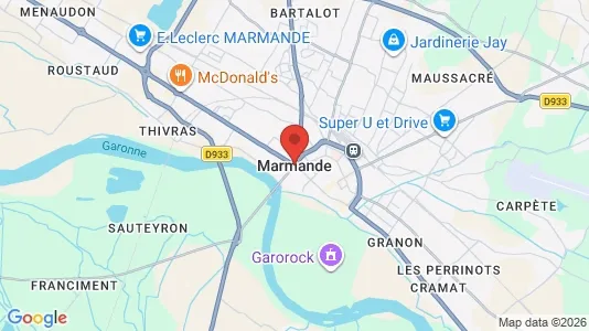 Houses for rent i Marmande - kort over placeringen