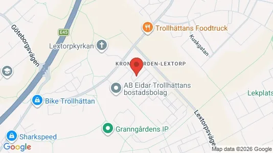 Apartments for rent i Trollhättan - kort over placeringen
