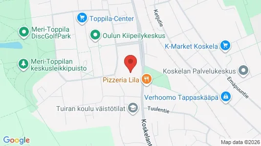 Apartments for rent i Oulu - kort over placeringen