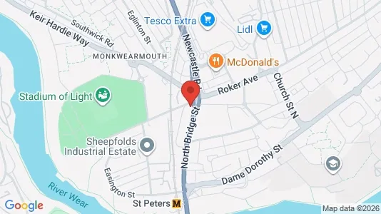 Apartments for rent i Sunderland - Tyne and Wear - kort over placeringen