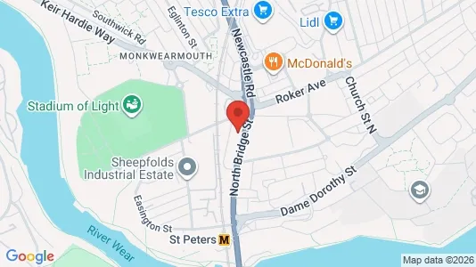 Apartments for rent i Sunderland - Tyne and Wear - kort over placeringen