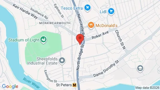 Apartments for rent i Sunderland - Tyne and Wear - kort over placeringen