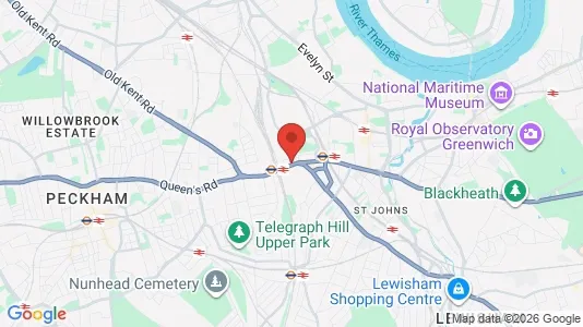 Apartments for rent i London SE14 - kort over placeringen