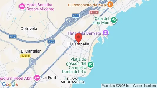 Houses for rent i El Campello - kort over placeringen
