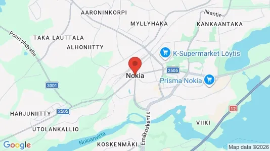 Apartments for rent i Nokia - kort over placeringen