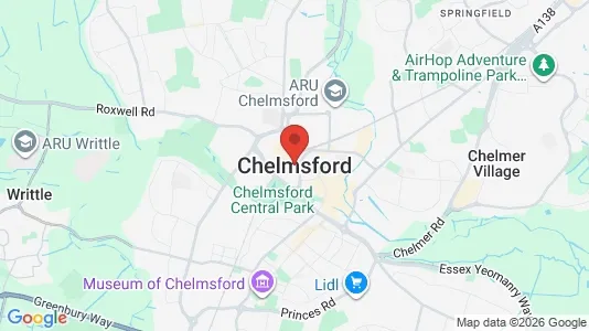 Houses for rent i Chelmsford - Essex - kort over placeringen