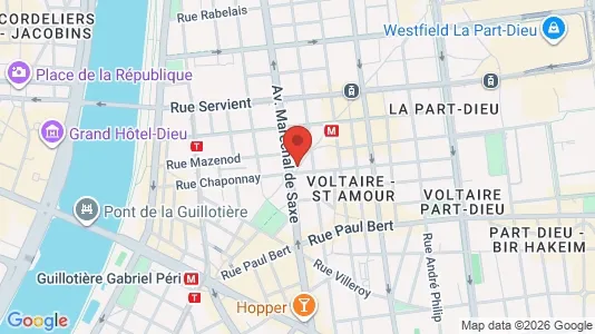 Apartments for rent i Lyon - kort over placeringen