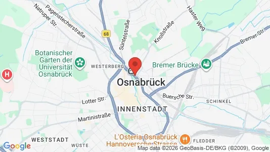 Apartments for rent i Osnabrück - kort over placeringen