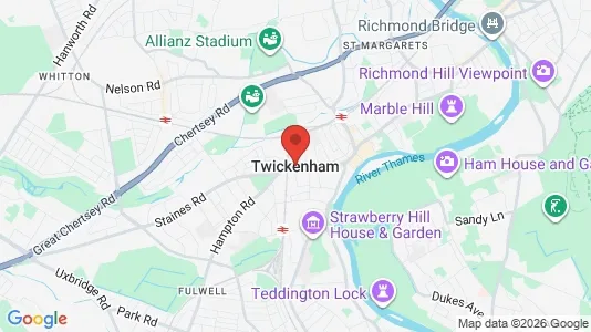 Houses for rent i Twickenham - Middlesex - kort over placeringen