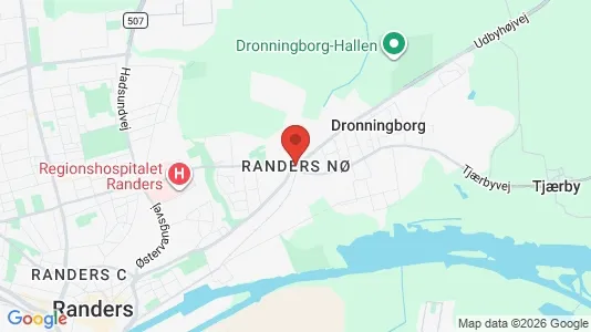 Apartments for rent i Randers NØ - kort over placeringen