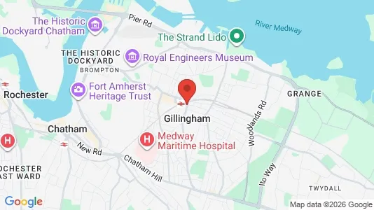 Apartments for rent i Gillingham - Kent - kort over placeringen