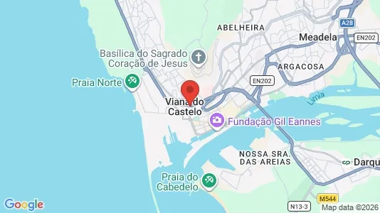 Apartments for rent i Viana do Castelo - kort over placeringen
