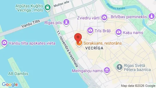 Apartments for rent i Riga Vecrīga - kort over placeringen
