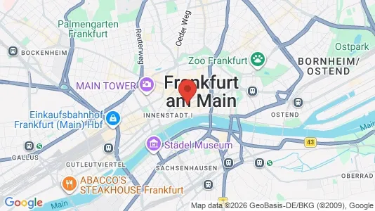 Apartments for rent i Frankfurt - kort over placeringen