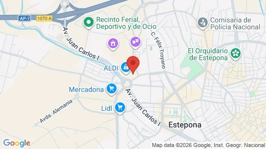 Apartments for rent i Estepona - kort over placeringen