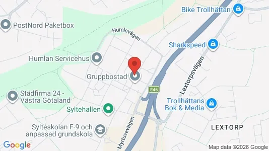 Apartments for rent i Trollhättan - kort over placeringen
