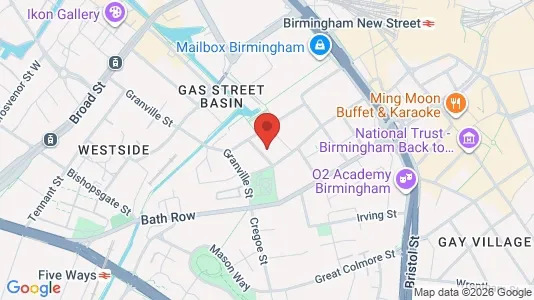 Apartments for rent i Birmingham - West Midlands - kort over placeringen