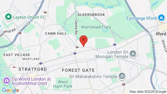 Rooms for rent i London E7 - kort over placeringen