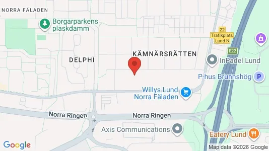Rooms for rent i Lund - kort over placeringen