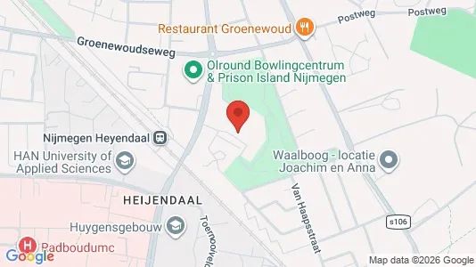 Rooms for rent i Nijmegen - kort over placeringen