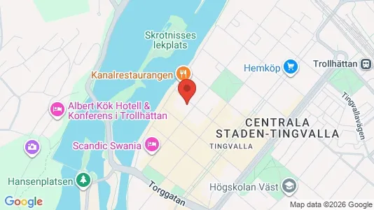 Apartments for rent i Trollhättan - kort over placeringen