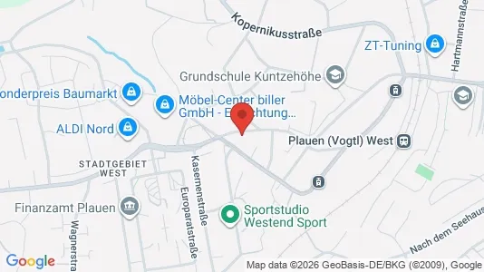 Apartments for rent i Vogtlandkreis - kort over placeringen