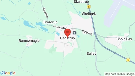 Houses for rent i Gadstrup - kort over placeringen