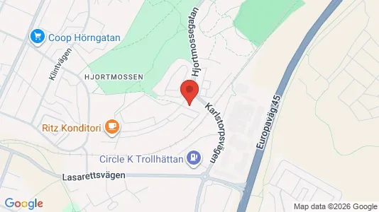 Apartments for rent i Trollhättan - kort over placeringen
